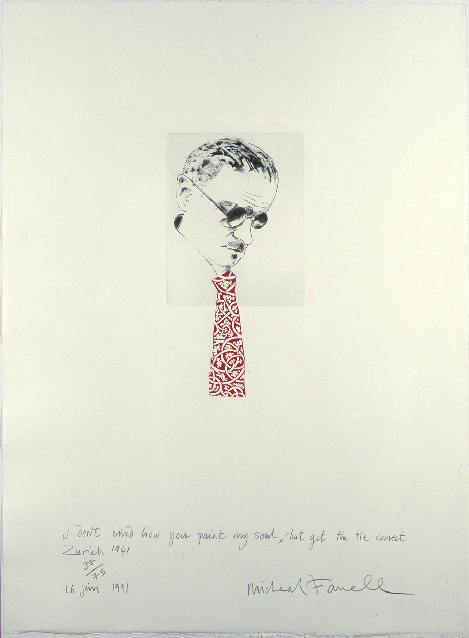 Micheal Farrell,  James Joyce's Tie (I don't mind how you paint my soul but get the tie correct) 1991.